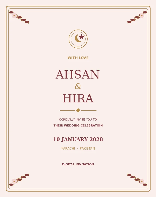 Rose Blush soft pink and burgundy wedding invitation design concept