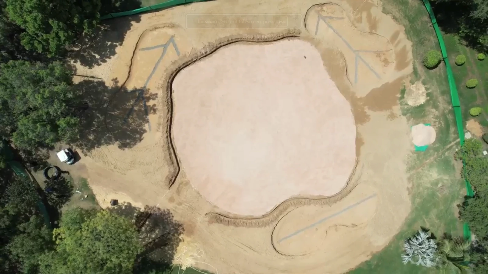 Full view: Karachi Golf Club landscaping and greens